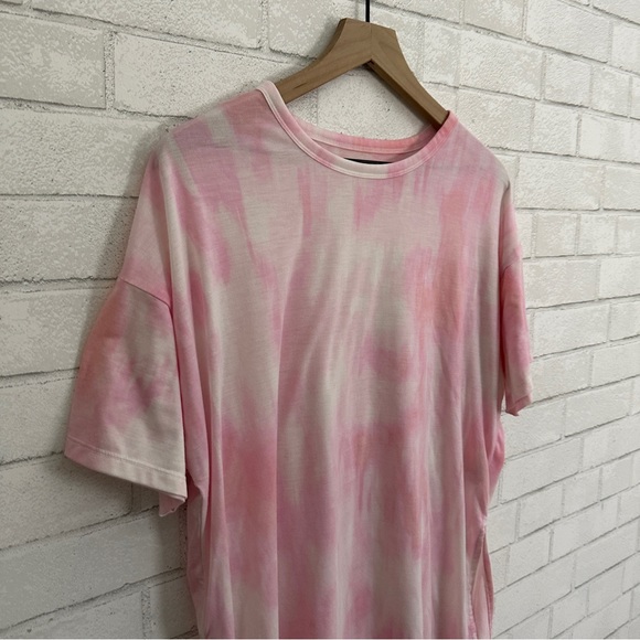 OLD NAVY Active Pink Tie Dye Drop Shoulder Tunic Tee - Picture 3 of 10